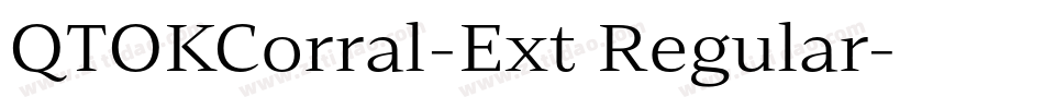 QTOKCorral-Ext Regular字体转换